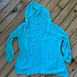 Maurice’s open front cardigan w/hood Mint green Size L